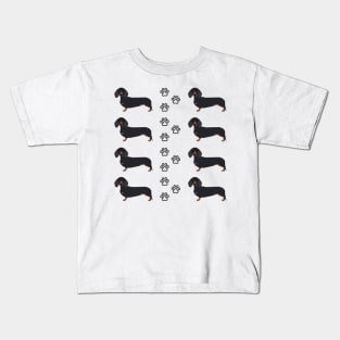 Dachshund dog breed cute pattern Kids T-Shirt